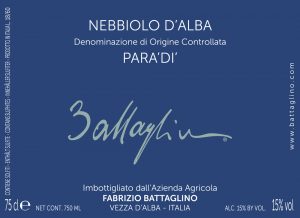 Nebbiolo d’Alba Para'Di' DOC - Battaglino (label)