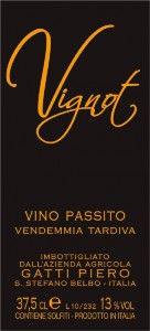 Vino Passito Vignot - Gatti (etichetta)