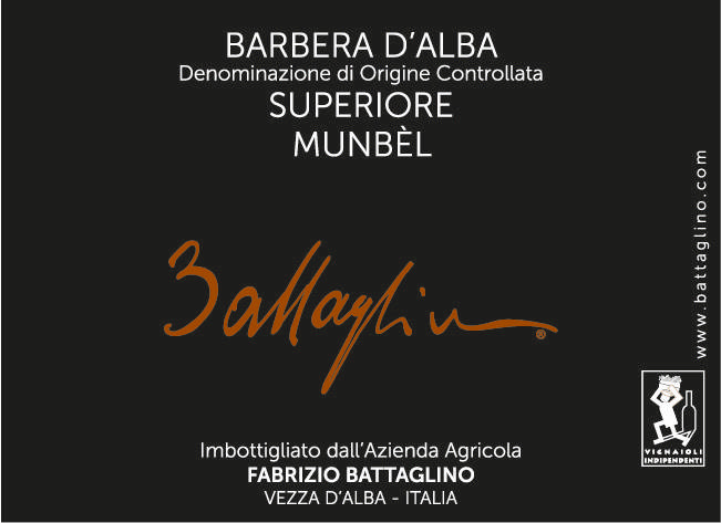 Barbera d’Alba DOC Superiore Munbèl - Battaglino (etichetta)