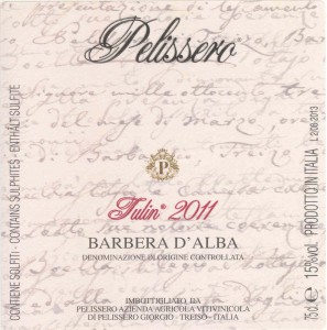 Barbera d'Alba DOC Tulin - Pelissero (etichetta)