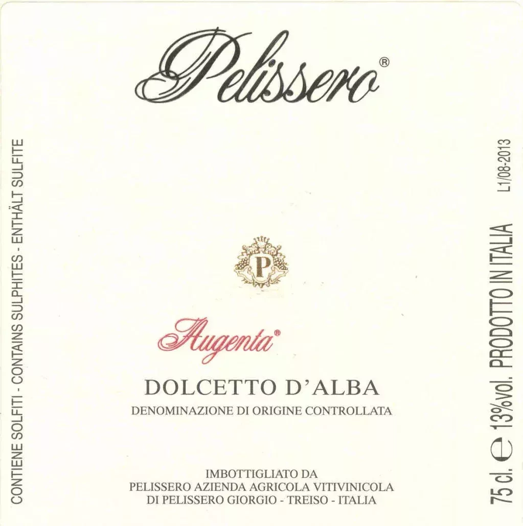 Dolcetto d'Alba DOC Augenta - Pelissero (label)