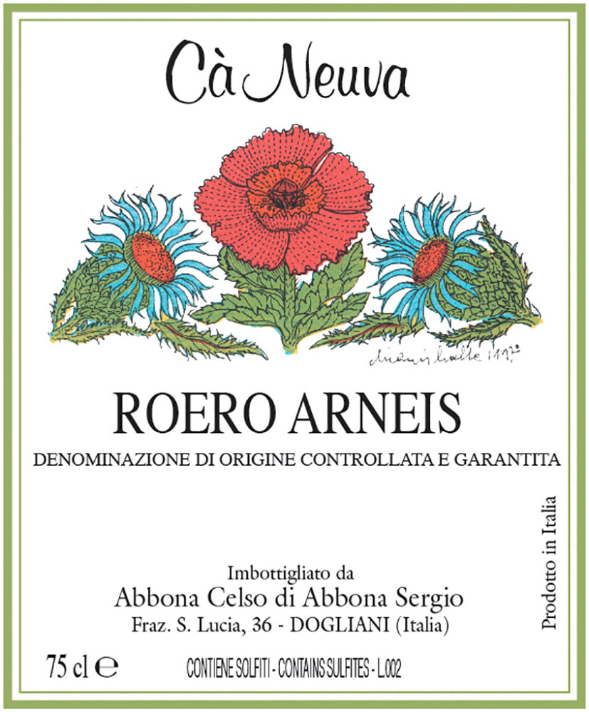 Roero Arneis DOCG - Cà Neuva (label)