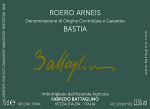Roero Arneis Bastia DOCG - Battaglino (label)