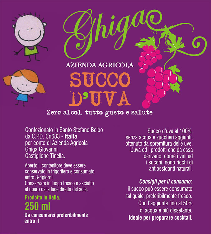 Succo d'Uva - Ghiga (label)