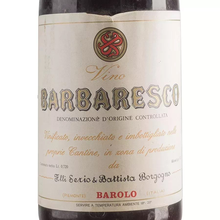 Barbaresco 1965 - F.lli Borgogno etichetta