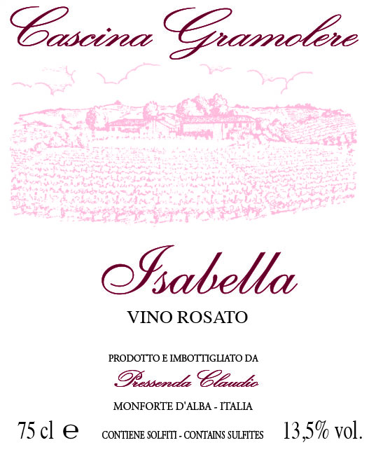 Vino Rosato Isabella - Gramolere (etichetta)
