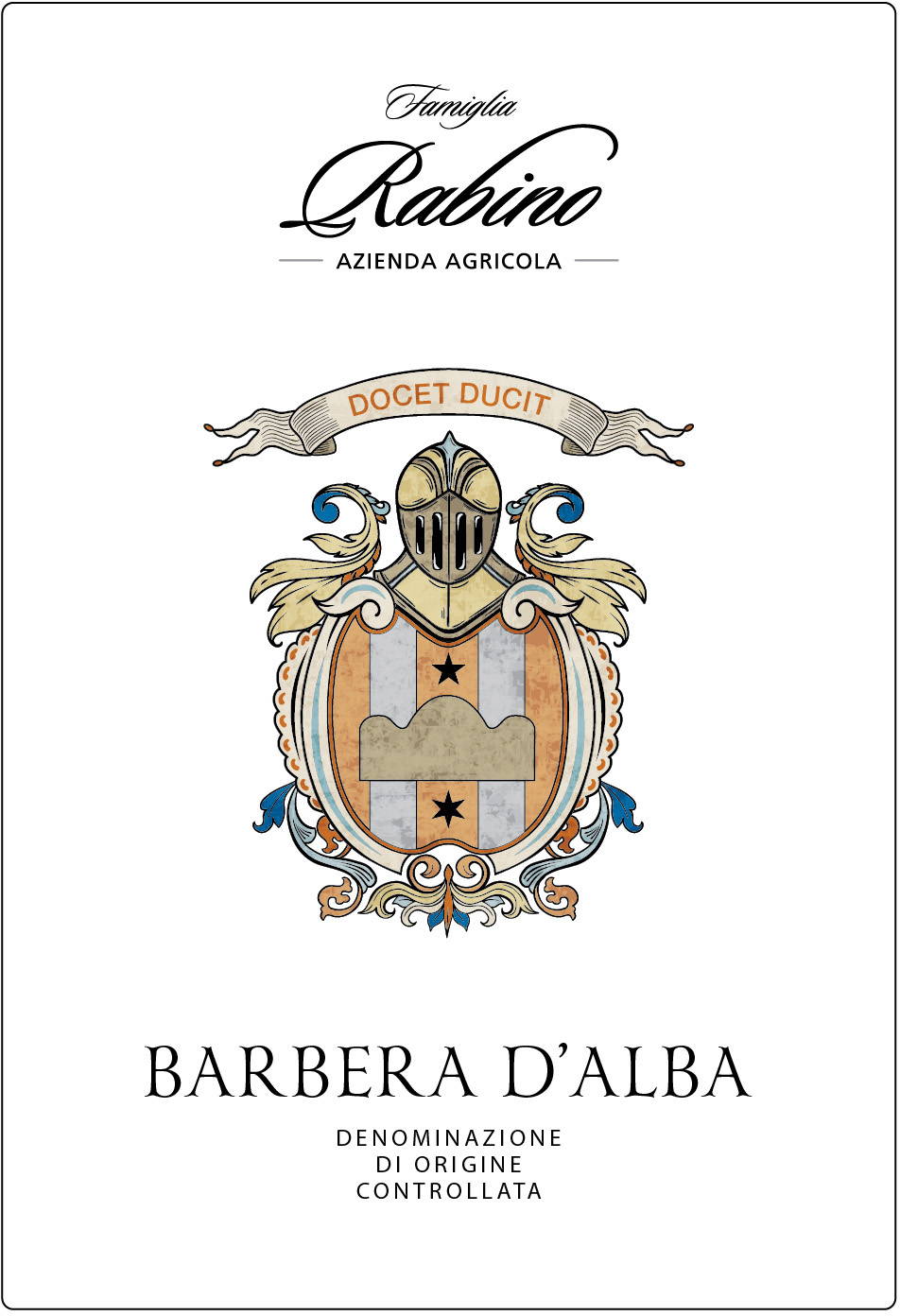 Barbera d'Alba DOC - Rabino Luigi (etichetta)