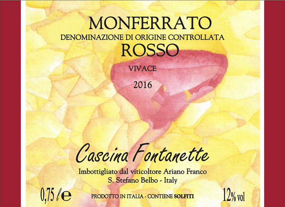 Monferrato Rosso DOC - Cascina Fontanette (etichetta)