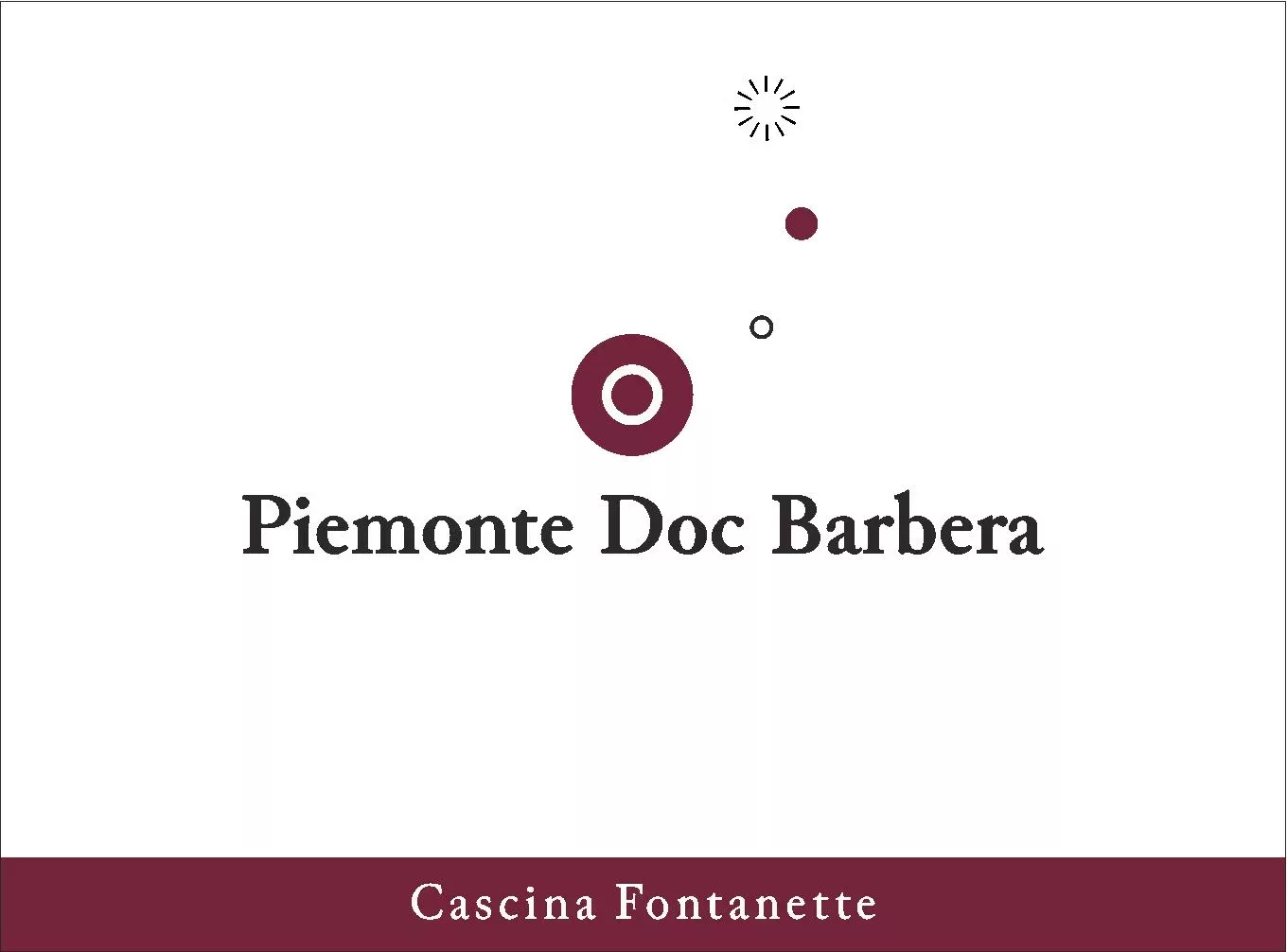 Piemonte Barbera DOC - Cascina Fontanette (label)