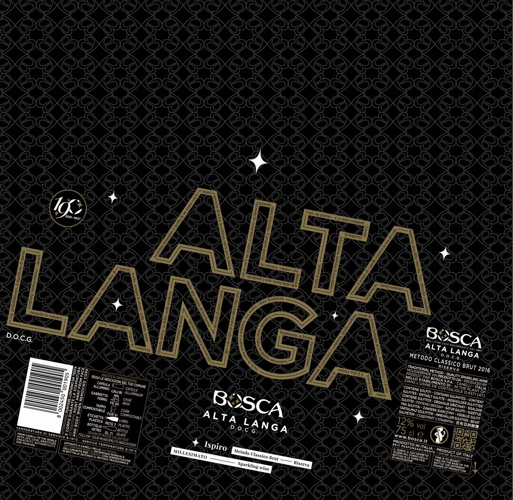 Alta Langa DOCG Ispiro - Bosca (etichetta)