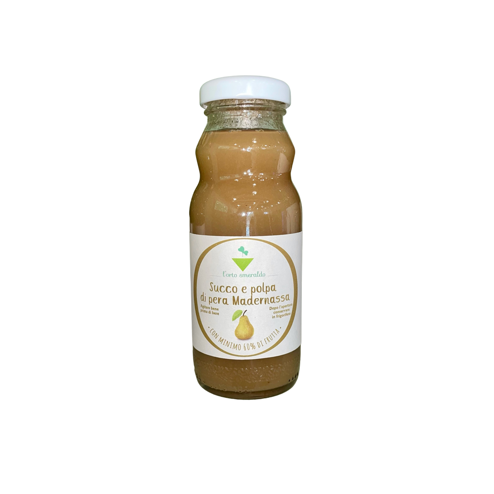 Succo e polpa di pera Madernassa - Orto Smeraldo (bottiglia 200ml)