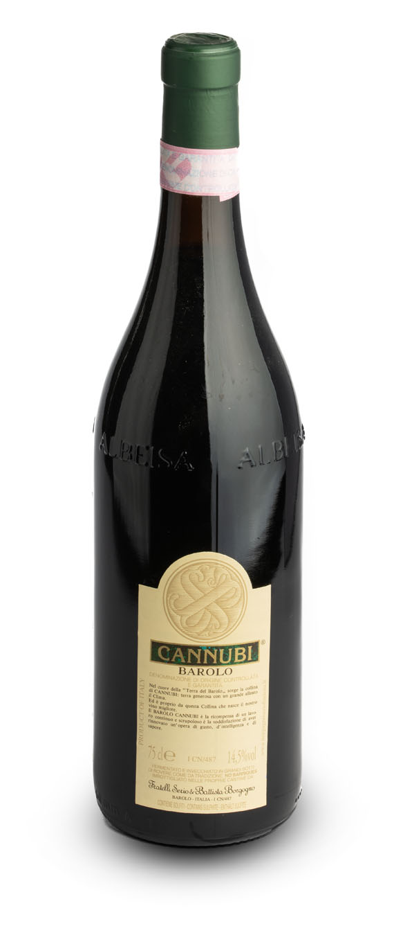 Barolo DOCG Cannubi 2007 – Fratelli Serio & Battista Borgogno (bottle, back label)