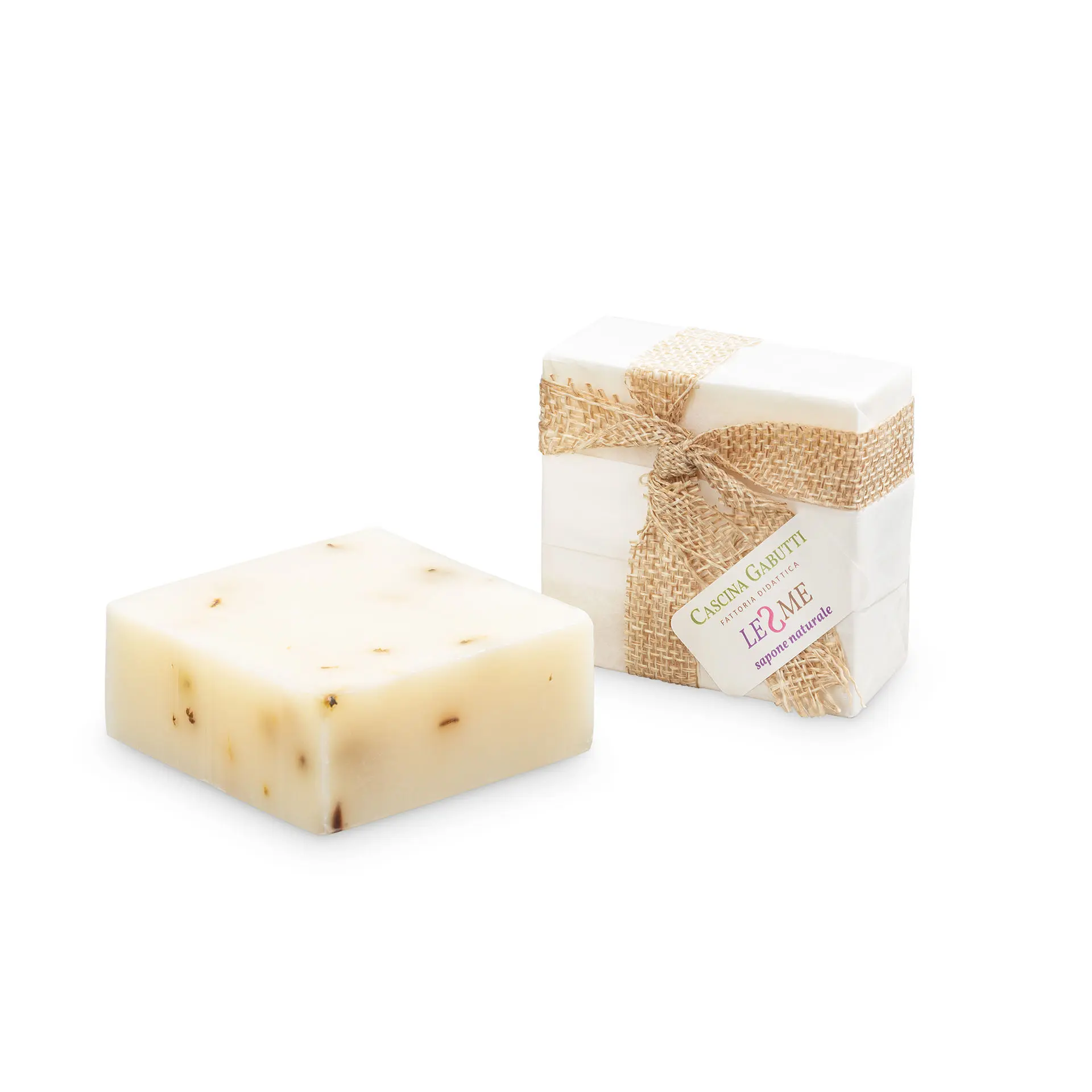 Sapone naturale ai fiori di lavanda e nocciola Lesme (100g) - Cascina Gabutti