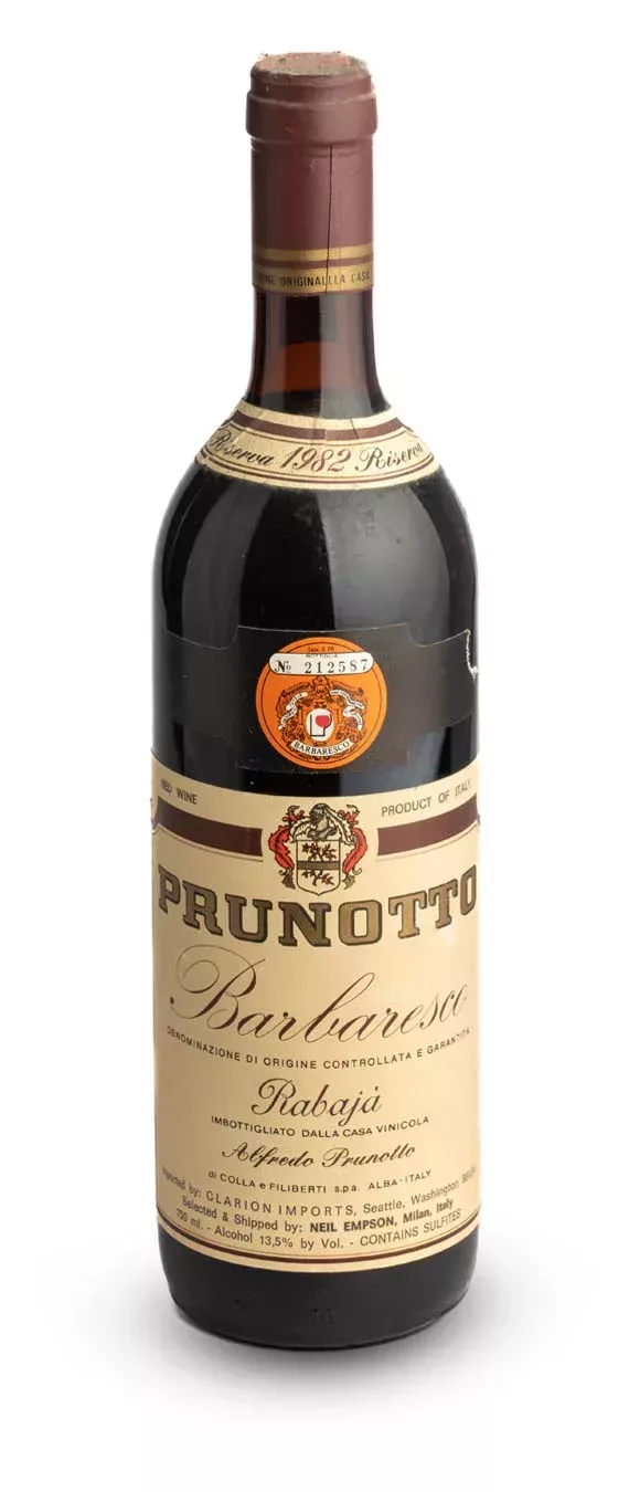 Barbaresco_Rabaja_1982_Prunotto Barbaresco DOCG Rabaja 1982 – Prunotto (bottle)